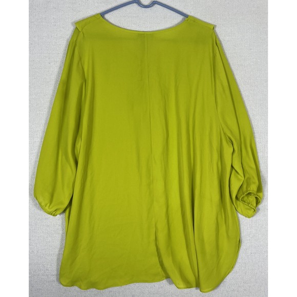 Catherines V-Neck Ruffle Front Blouse Womens 2X - Picture 9 of 12